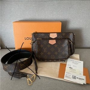 Louis Vuitton Multi Pochette - Large Pochette, Small Pochette and Chain Only.